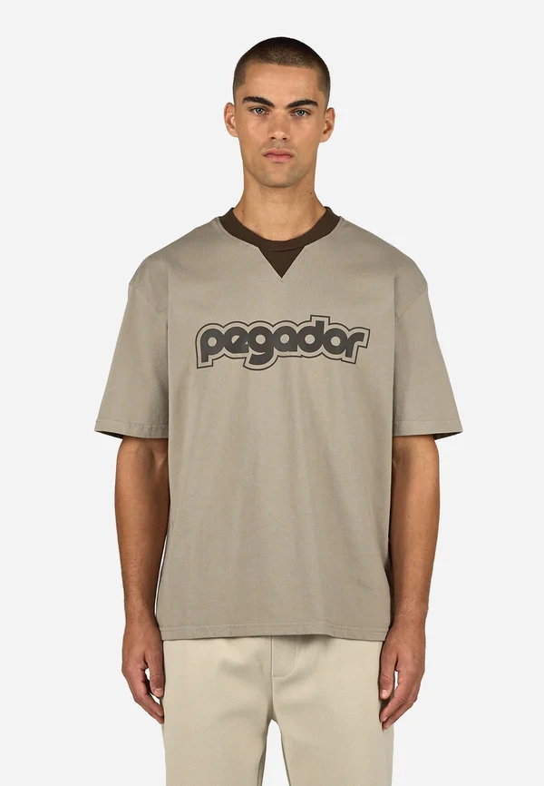 CUNEO TEE - T-Shirt print - washed flint grey walnut brown