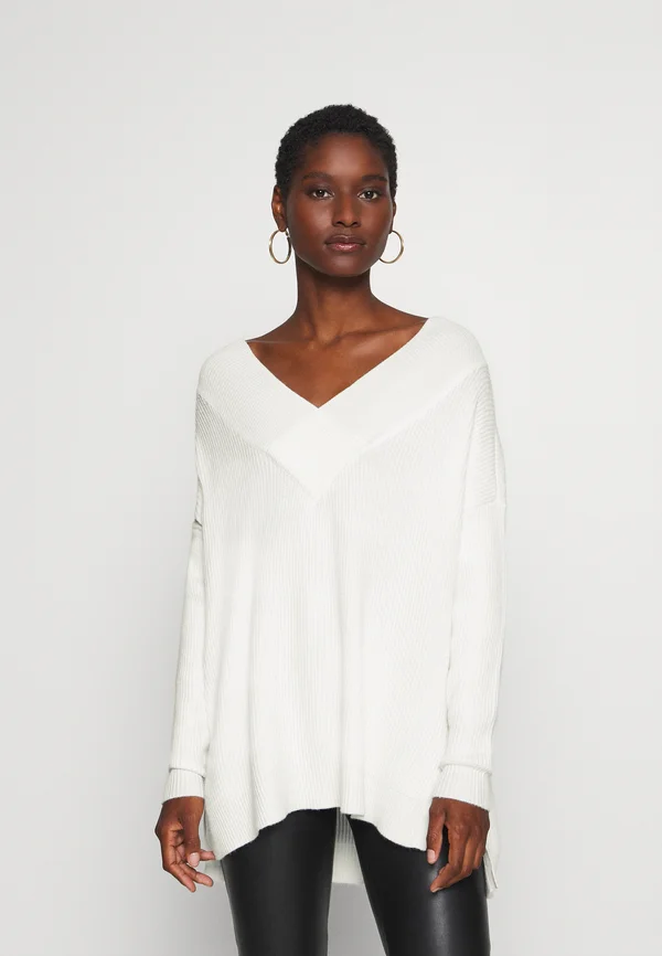 CUOLIVIA V-NECK PULLOVER - Strickpullover - spring gardenia