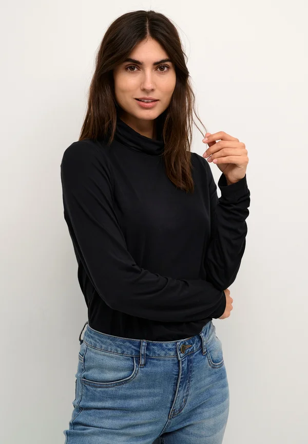 CUPOPPY ROLLNECK - Strickpullover - black