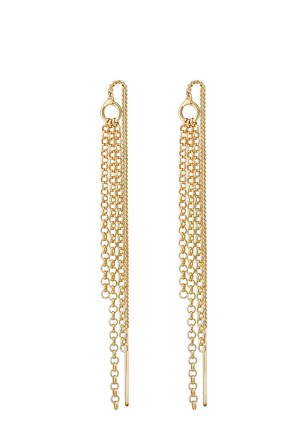 CURTAIN CHAINS - Ohrringe - gold-coloured