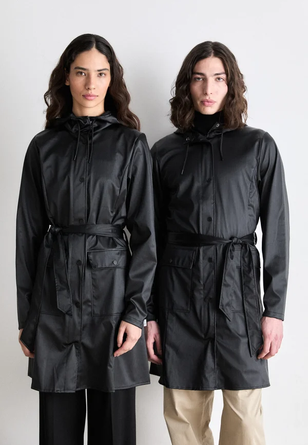 CURVE LONG JACKET UNISEX - Parka - black grain
