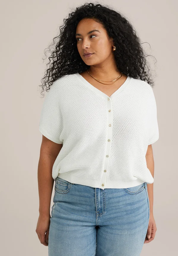 CURVE - Strickjacke - white