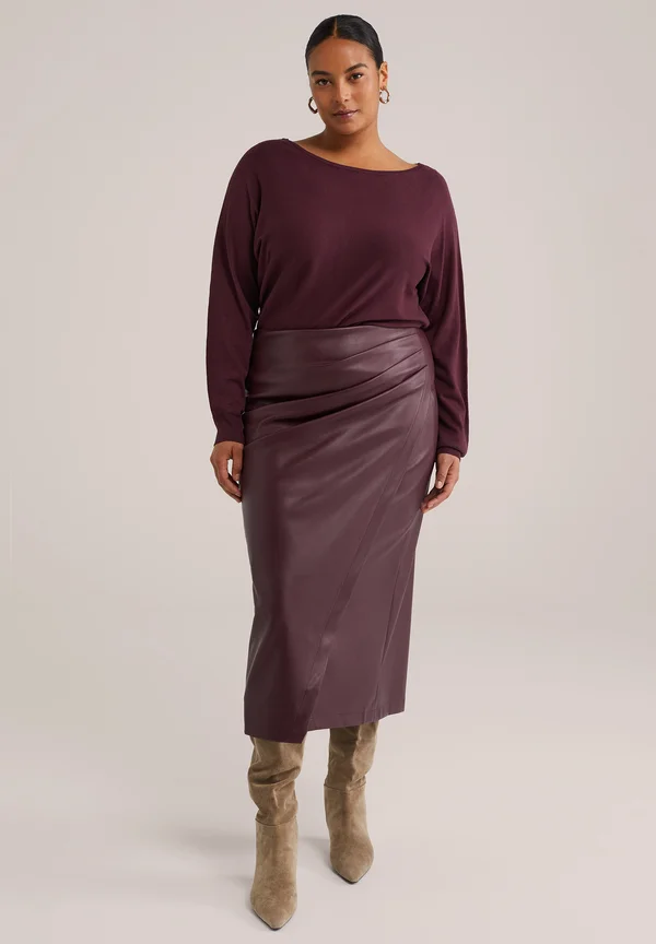 CURVE - Strickpullover - burgundy red