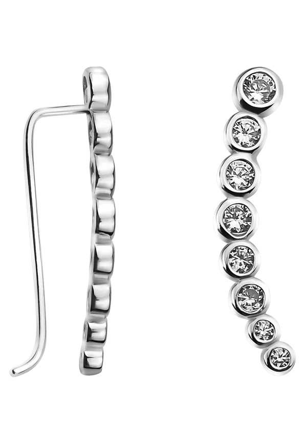 CURVED - Ohrringe - silver coloured