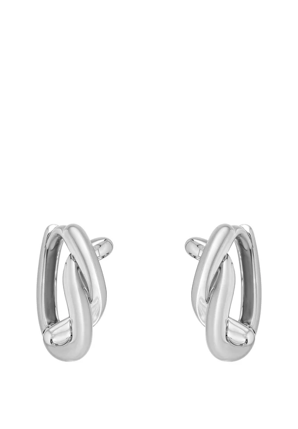 CURVED - Ohrringe - silver-coloured