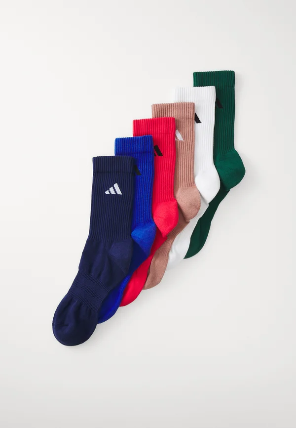 CUSHIONED CREW 6 PAIRS - Sportsocken - team royal blue/dark blue/warm clay/pure ruby