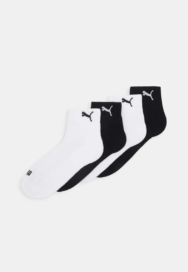CUSHIONED QUARTER    4 PACK UNISEX - Sportsocken - black/white
