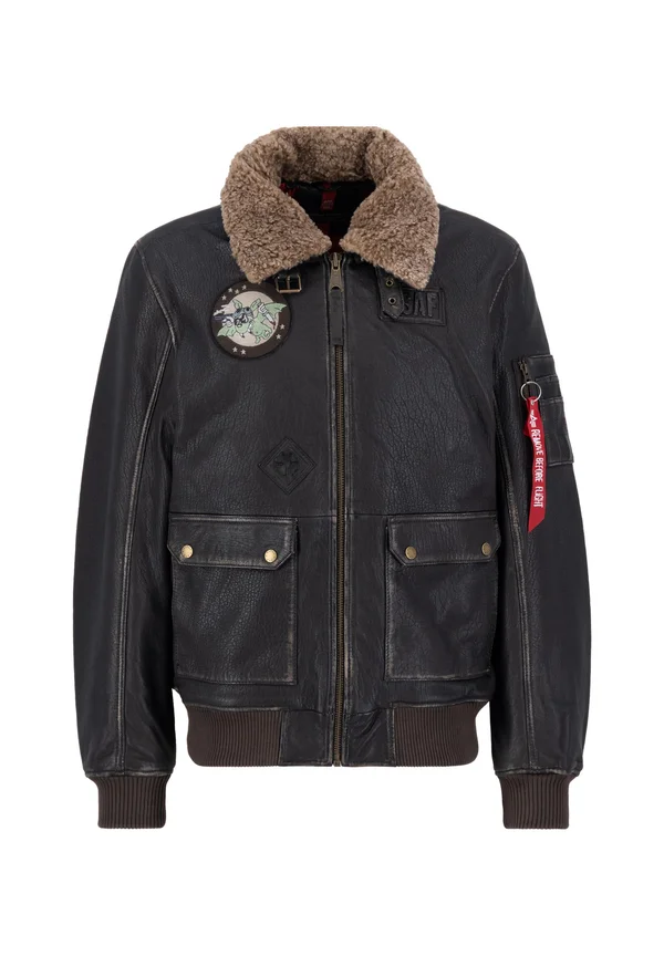 CUSTOM - Lederjacke - vintage brown