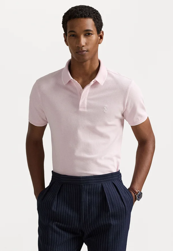 CUSTOM SLIM FIT STRETCH OXFORD MESH POLO - Poloshirt - garden pink/white