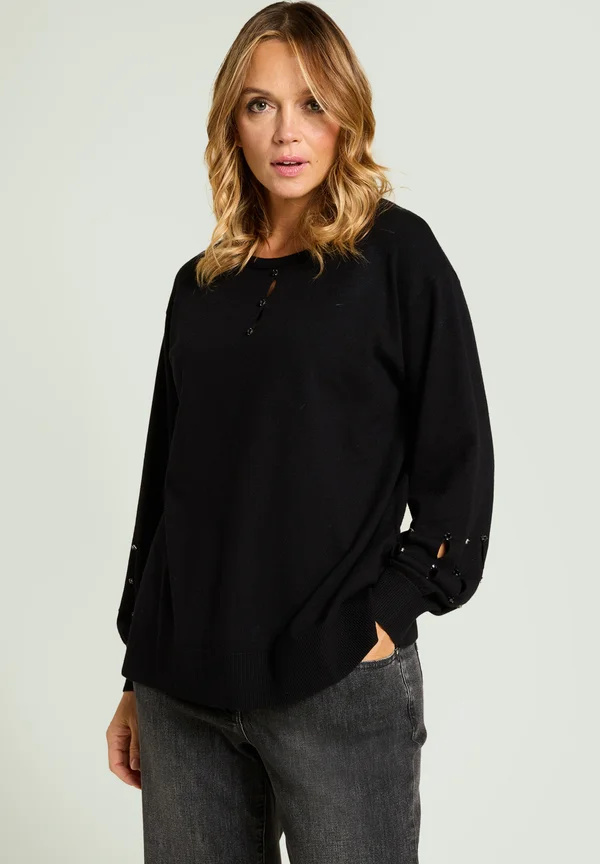 CUT OUT - Strickpullover - nero