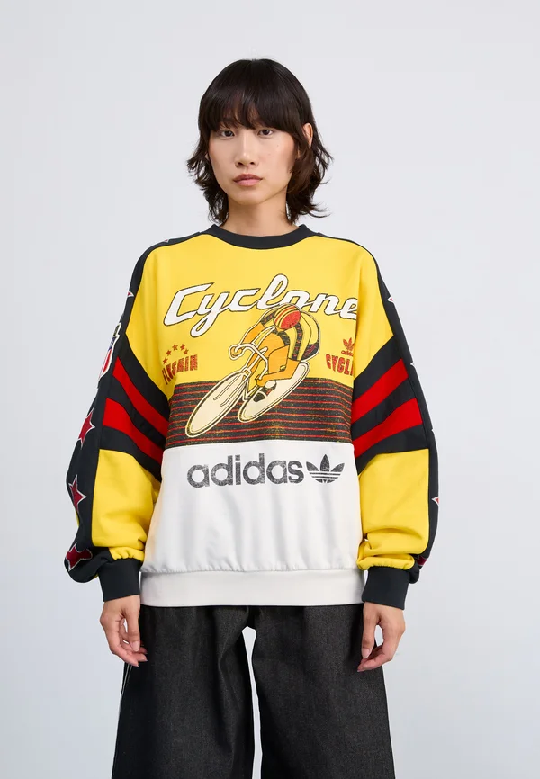 CYCLING CREW - Sweatshirt - yellow/cloud white/black