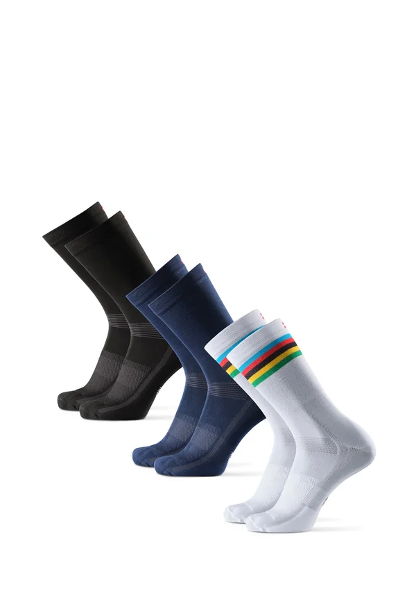 CYCLING REGULAR 3-PACK - Sportsocken - multicolor black navy white stripes