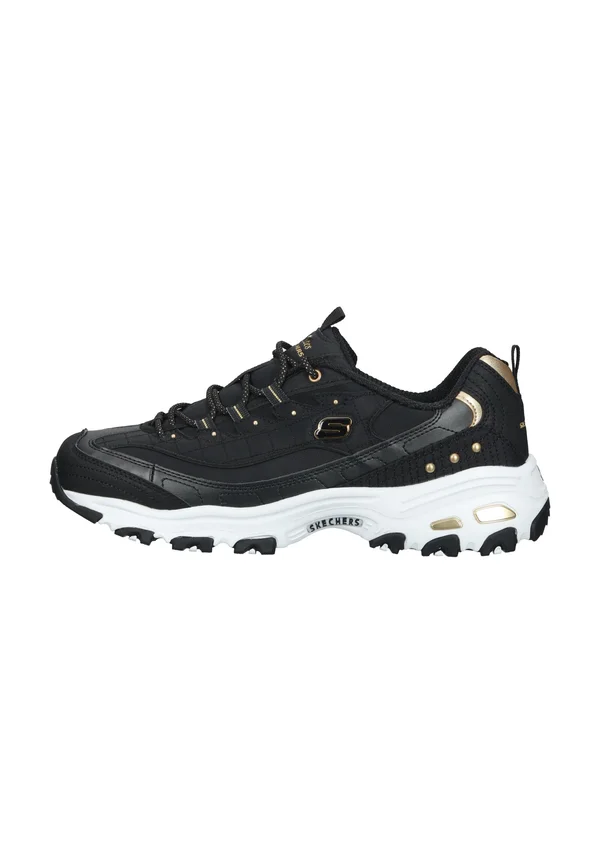D'LITES - Sneaker low - black duraleather gold trim