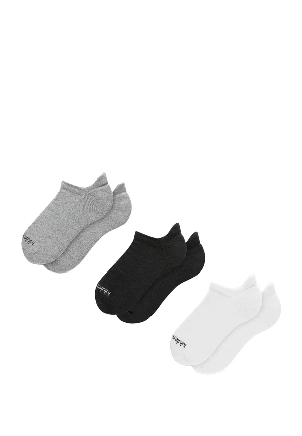 DAILY ESSENTIAL 3 PACK - Füßlinge - white heathered core light grey black