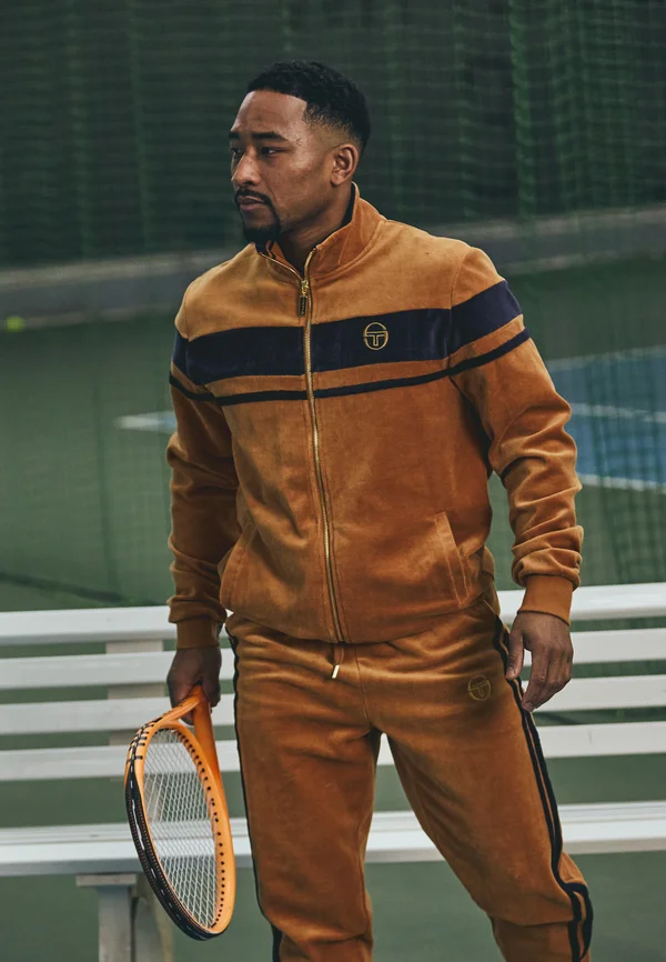 DAMARINDO TRACK JACKET - Trainingsjacke - almond/maritime blue