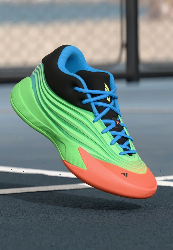 DAME X - Basketballschuh - lime burst/signal coral/blue burst