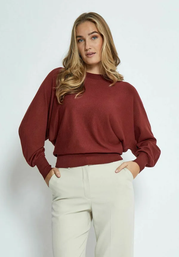 DANA BAT SLEEVE - Strickpullover - madder brown