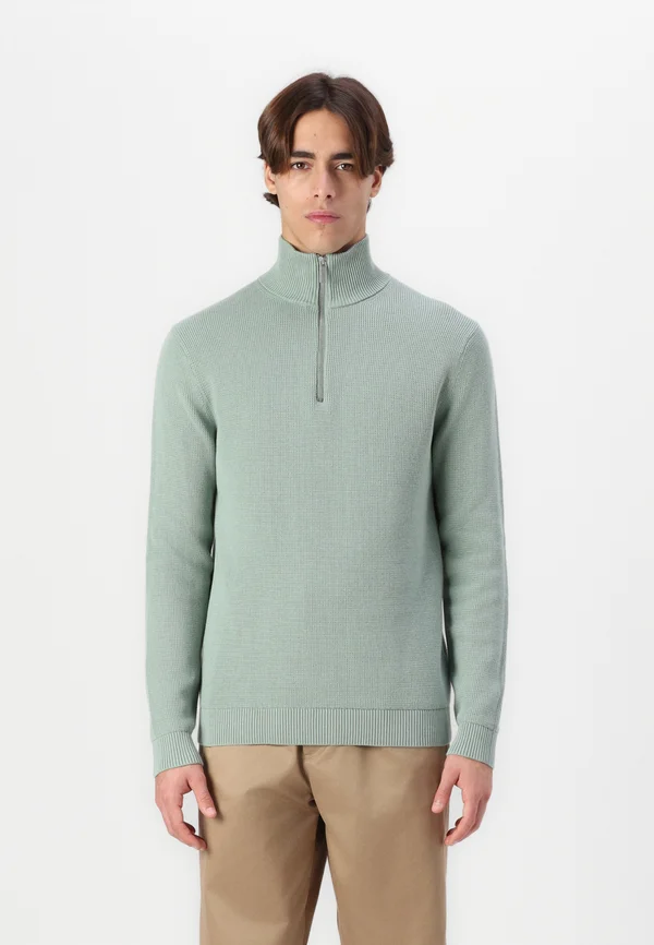 DANE STRUCTURE HALF ZIP - Strickpullover - iceberg green