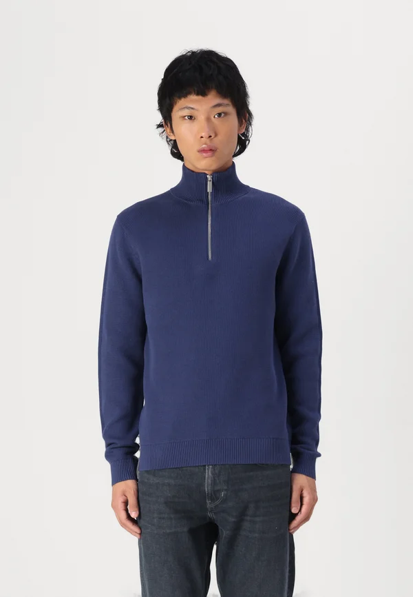 DANE STRUCTURE HALF ZIP - Strickpullover - oceana