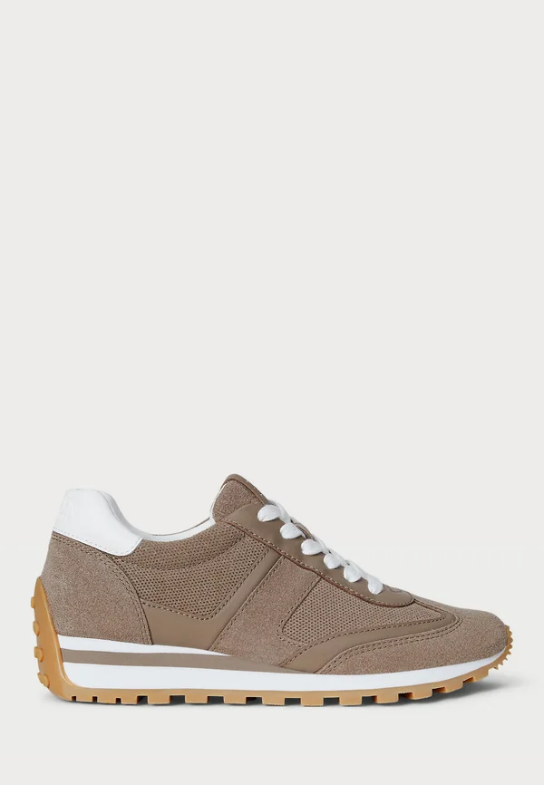 DANI PERFORATED SUEDE SNEAKER - Sneaker low - taupe brown/snow white