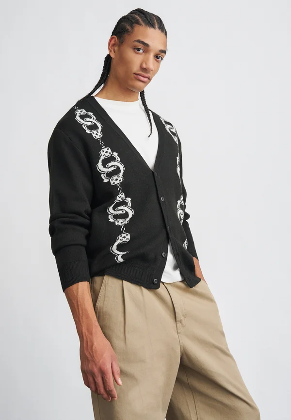 DANIEL SHEPARD SWEATER - Strickjacke - black