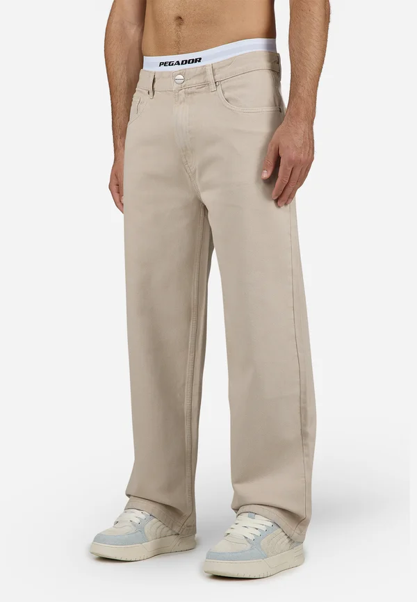 DAREL WIDE - Jeans Relaxed Fit - washed light beige