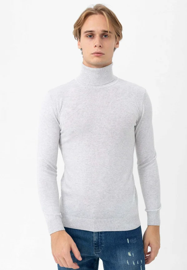 DARIO - Strickpullover - grey melange