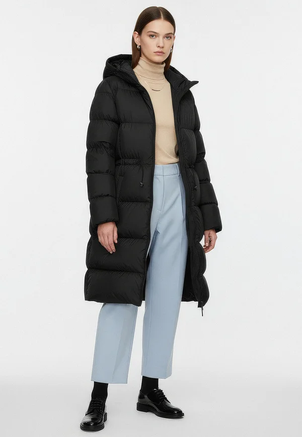 Daunenmantel - black