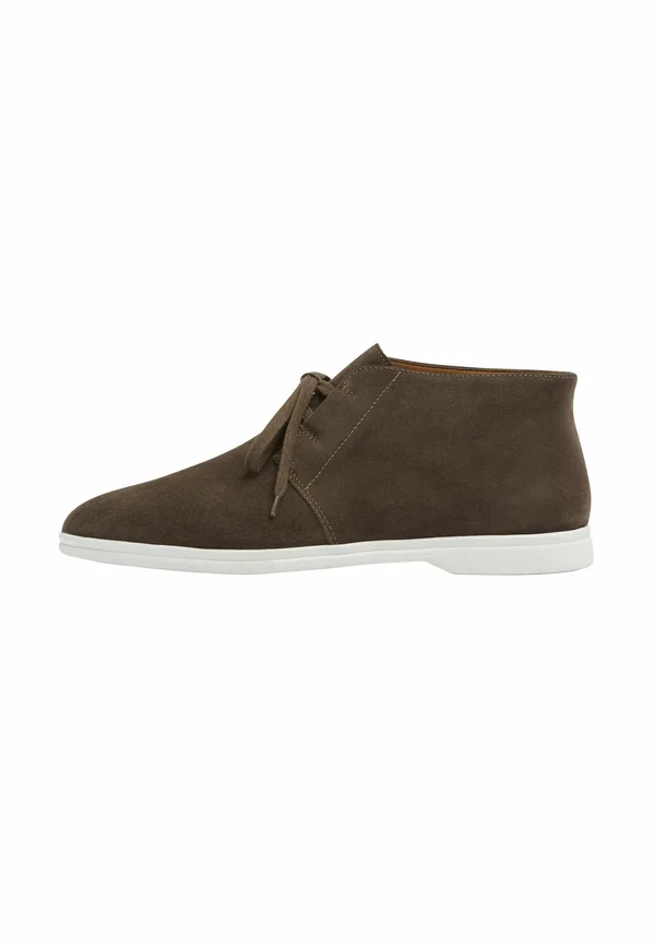 DAVIDE - Sportlicher Schnürer - deep taupe suede