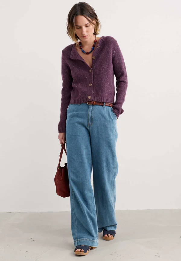 DAWSON PICK - Strickjacke - dark purple grape