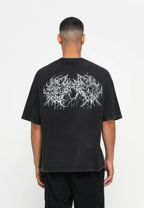 DEATH METAL  - T-Shirt print - black washed
