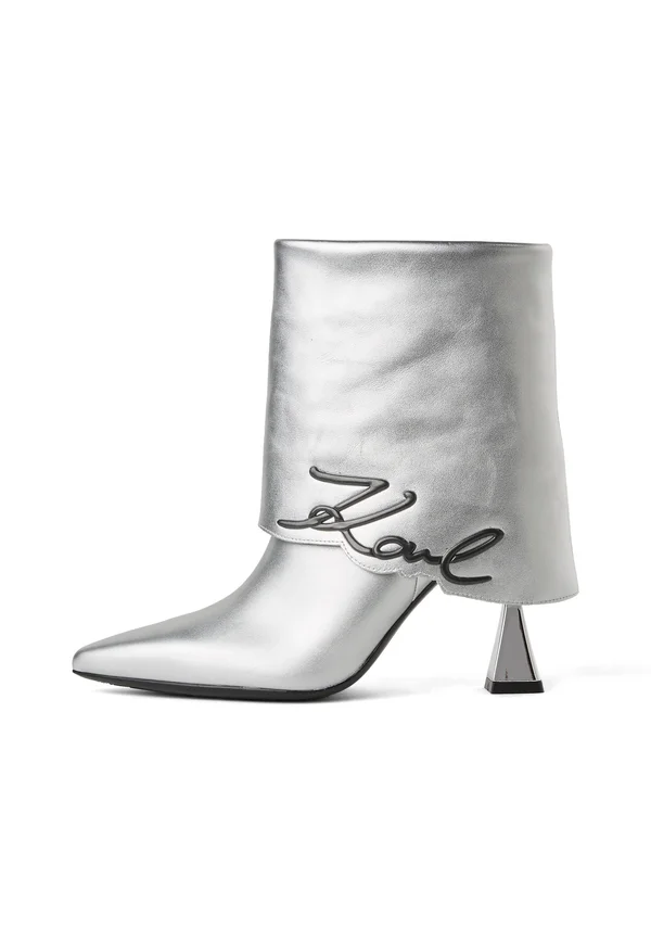 DEBUT II FOLD-DOWN MIDI - High Heel Stiefelette - silver