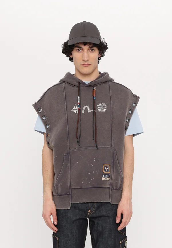 DECONSTRUCTED HOODIE - Weste - charcoal