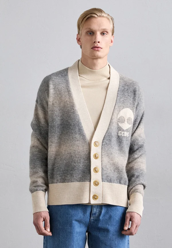 DEGRADE BUTTONED CARDIGAN - Strickjacke - beige taupe