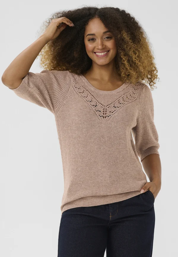 DELA - Strickpullover - fossil melange