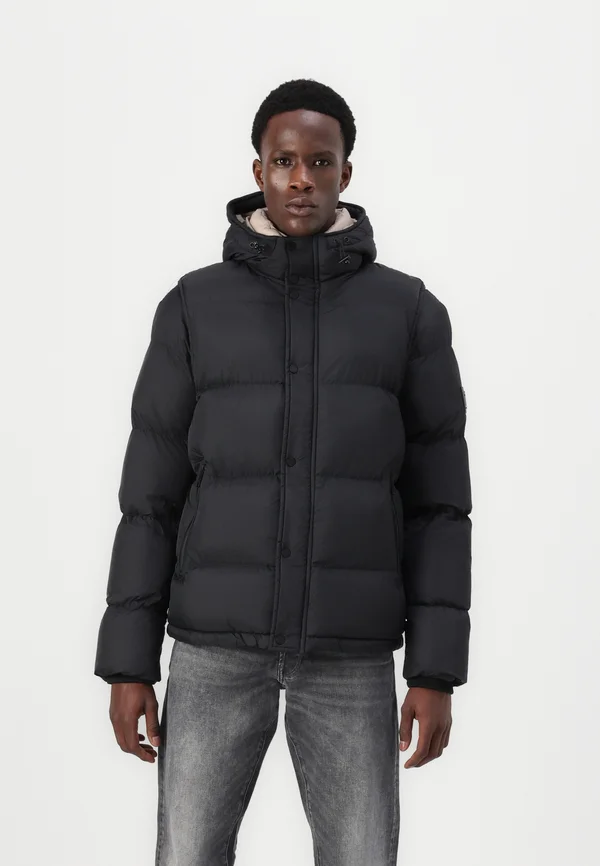 DELUCCI PUFFER - Winterjacke - jet black/stone