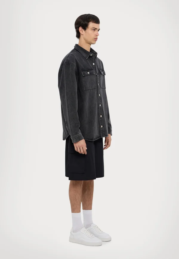 DENIM SHIRT UNISEX - Jeansjacke - dark grey