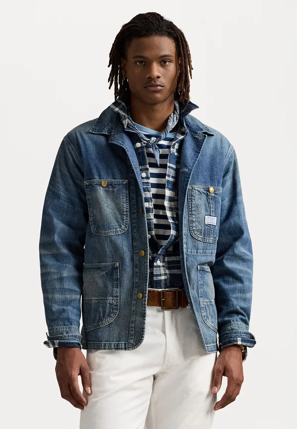 DENIM UTILITY JACKET - Jeansjacke - prudence
