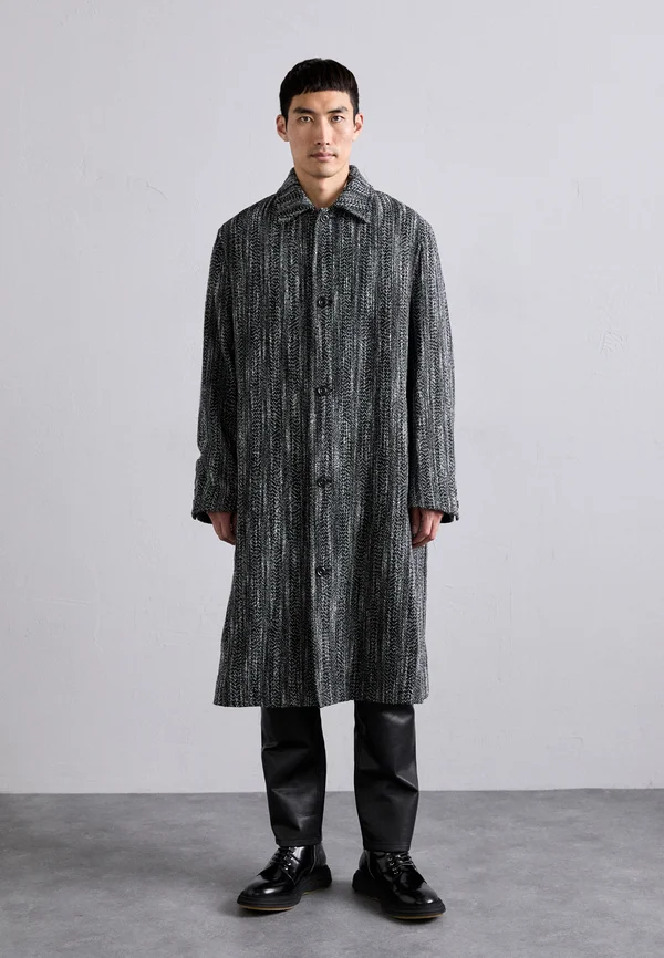 DESCENT COAT - Klassischer Mantel - black/white
