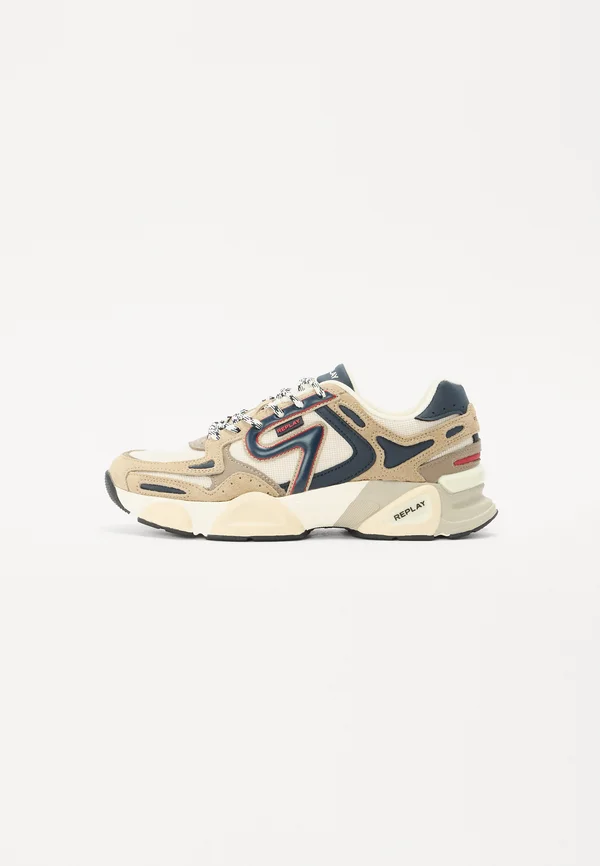 DESTINY CHROMATIC - Sneaker low - beige/navy/red