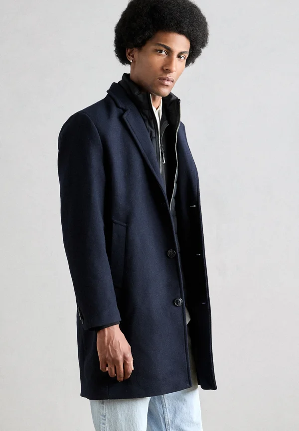 DETACHABLE COLLAR - Klassischer Mantel - navy