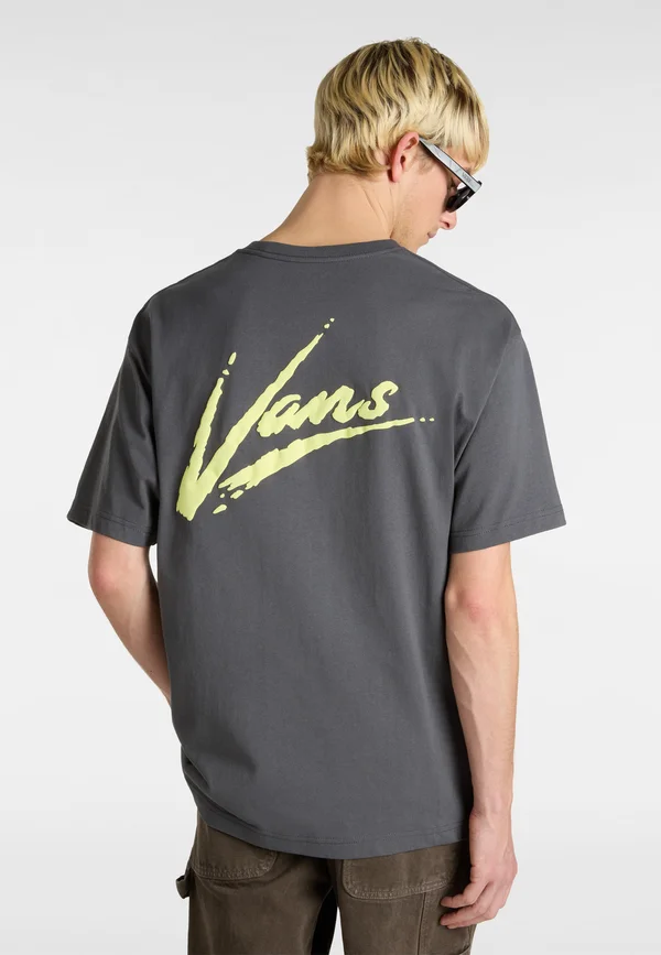 DETTORI   - T-Shirt print - asphalt shadow lime