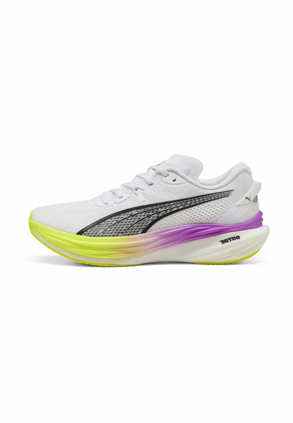 DEVIATE NITRO - Laufschuh Straße - white yellow alert pure magenta