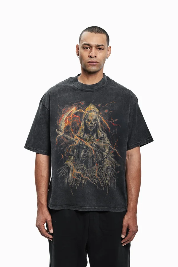 DEVILS DAUGHTER UNISEX - T-Shirt print - black washed