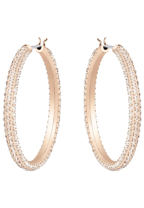 DEXTERA HOOP EARRINGS PAVÉ LARGE - Ohrringe - pink