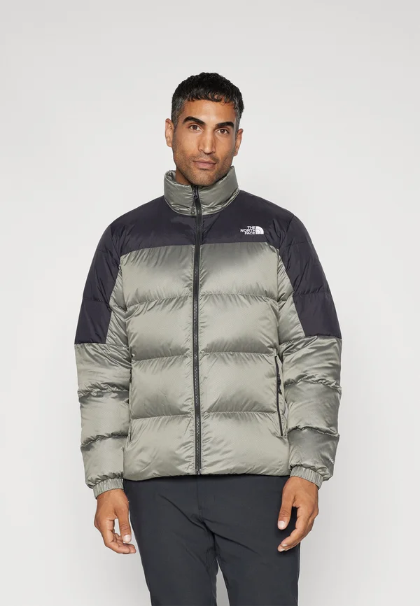 DIABLO DOWN JACKET - Daunenjacke - clay grey black heather/black