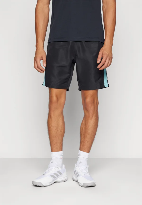 DIAGONALLEY SHORTS - Kurze Sporthose - black/aqua sea