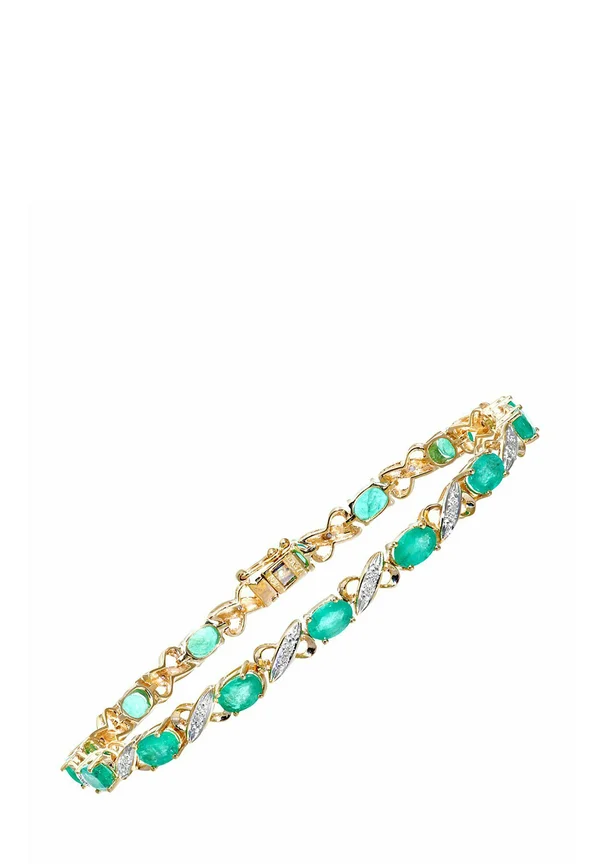 DIAMOND AND EMERALD - Armband - yellow gold-coloured