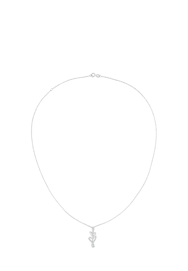 DIAMOND LEAF DESIGN - Halskette - white gold