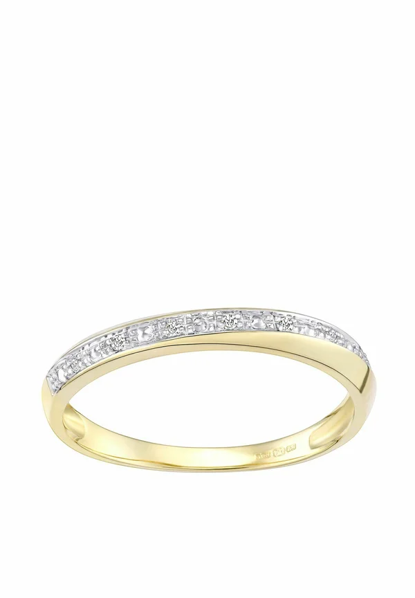 DIAMOND PAVE CROSSOVER EFFECT HALF ETERNITY - Ring - yellow gold-coloured